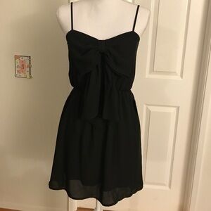 Daisy Shoppe Black Chiffon Dress w Bow